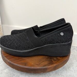 Martha Stewart Black Sparkle‎ Slip-On Sneakers new without box sz 9.5